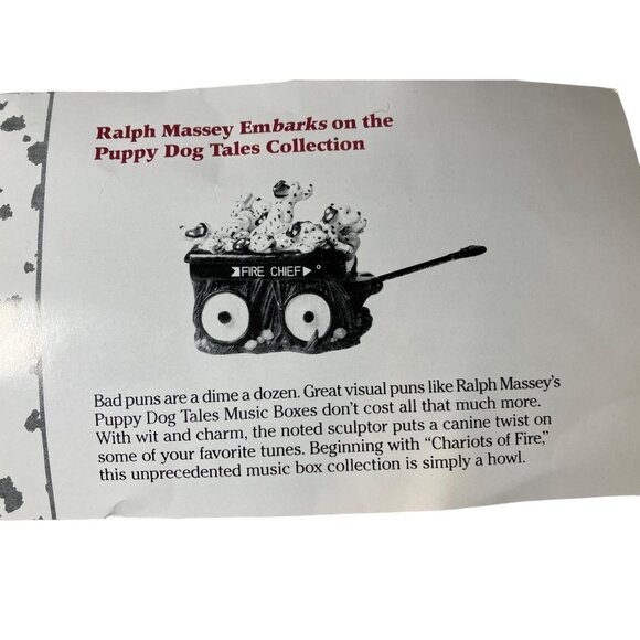 Chariots of Fire Dalmatian Puppy Trinket Music Box Fire Chief Figurine 1992 - Picture 6 of 11